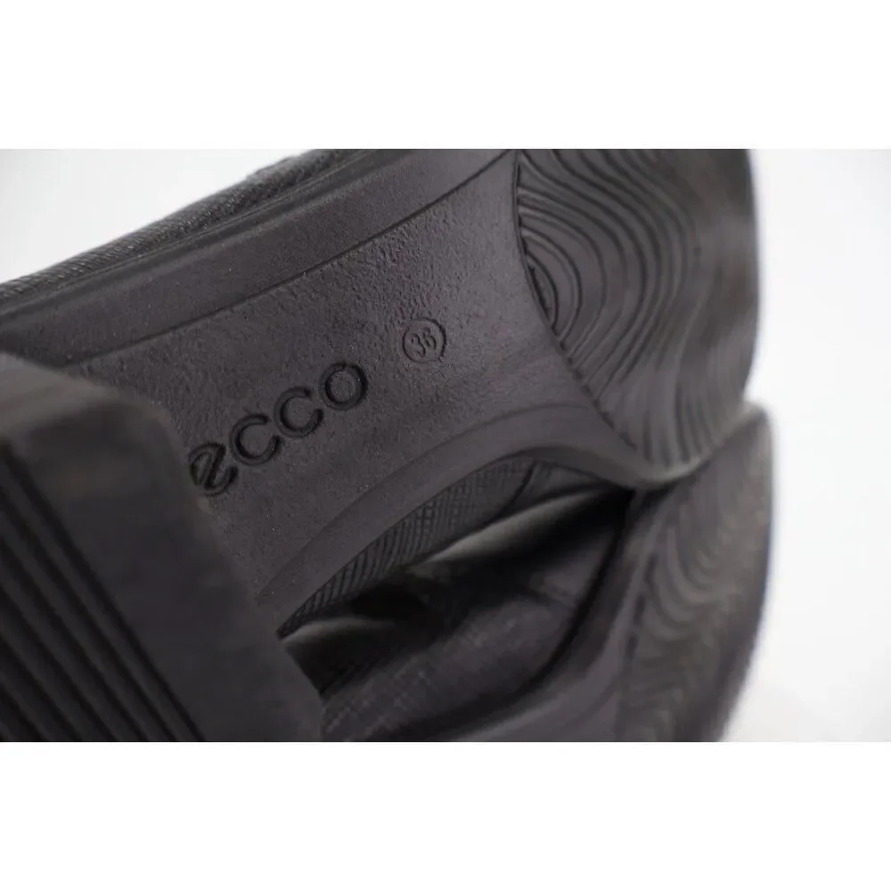 Ecco Women's Shape M Boots Size 36 5 Block Heel Black Leather Bootie Comfy Shoe